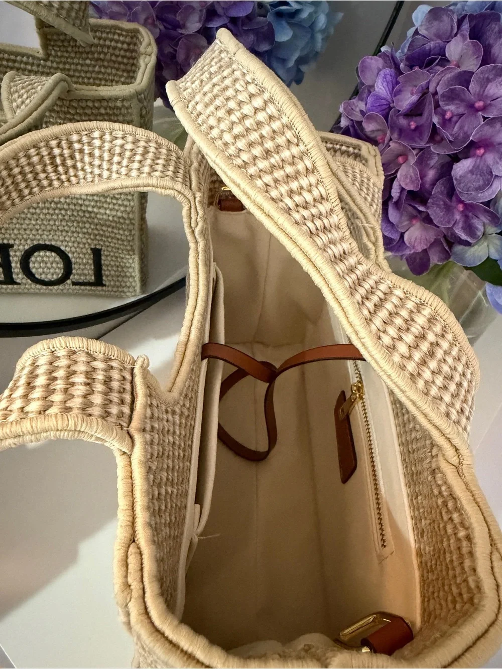 Woven Beige Women’s Bag 10*7,5 inches